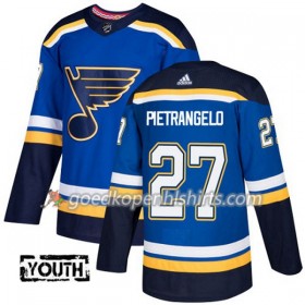 St. Louis Blues Alex Pietrangelo 27 Adidas 2017-2018 Blauw Authentic Shirt - Kinderen